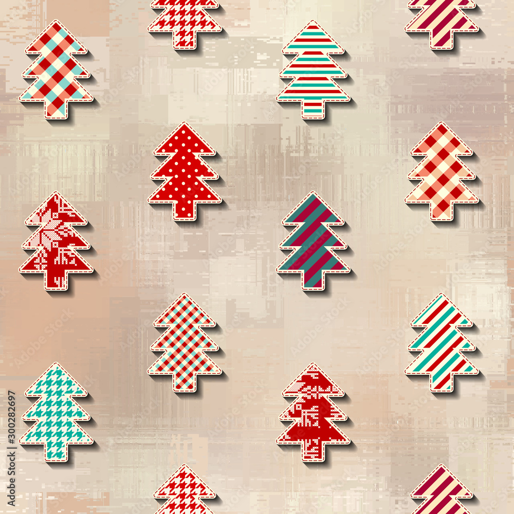Obraz premium Patchwork textile pattern. Seamless quilting design background.