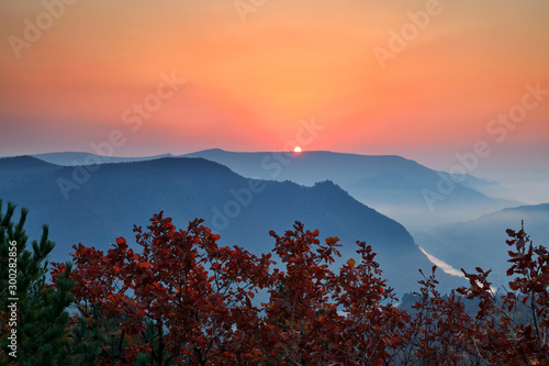 Xianweng mountains landscape sunrise.