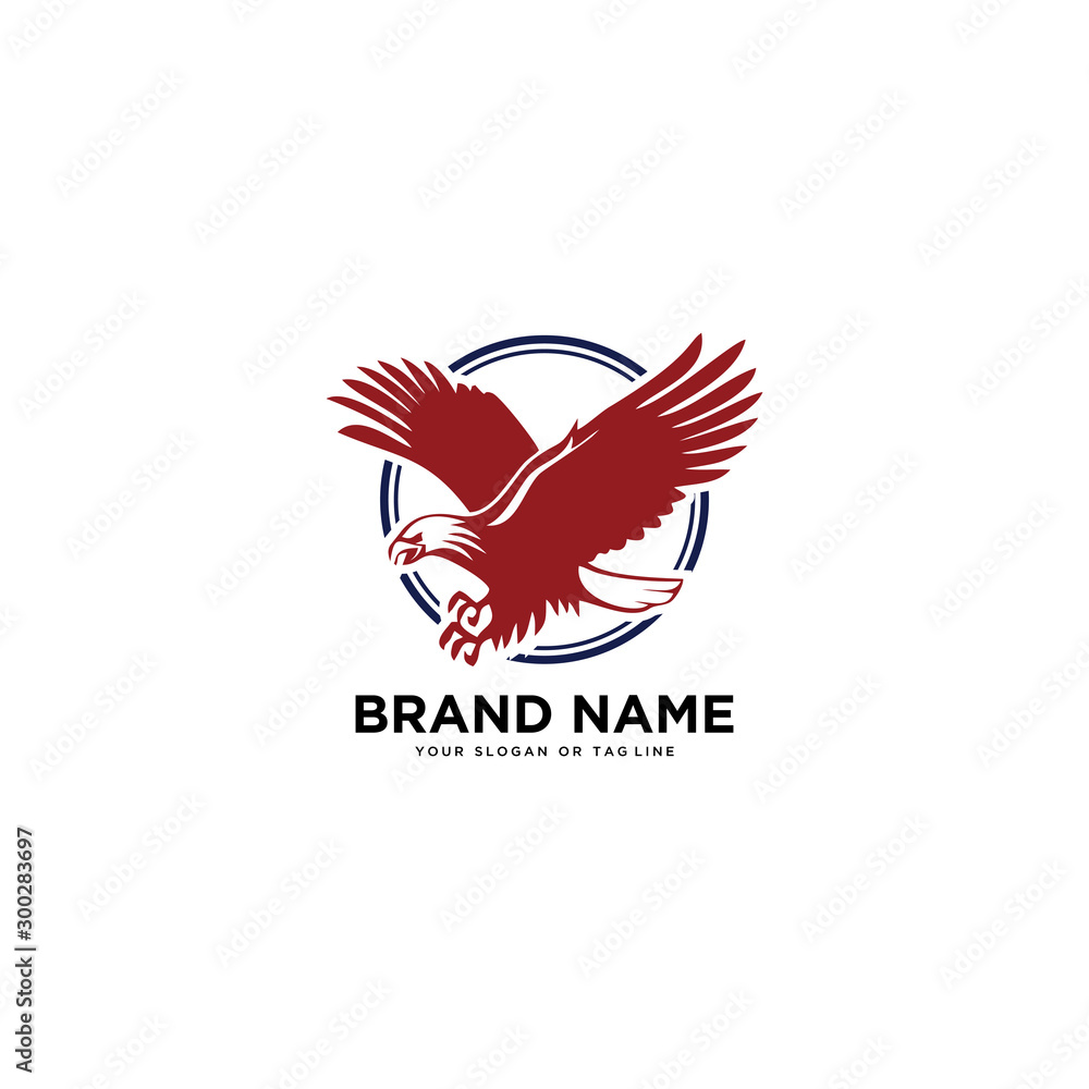 Obraz premium eagle logo design vector template white background