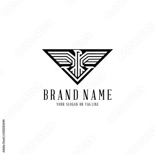 eagle logo design vector template white background