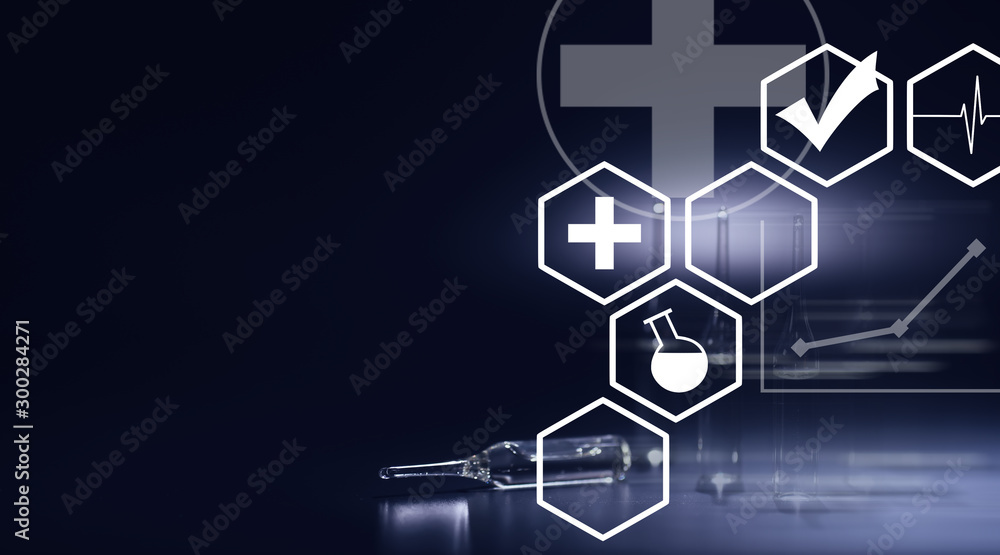 Medical drug ampoules. Medicines for injection. Medical drug ampoules. Medicines for injection.