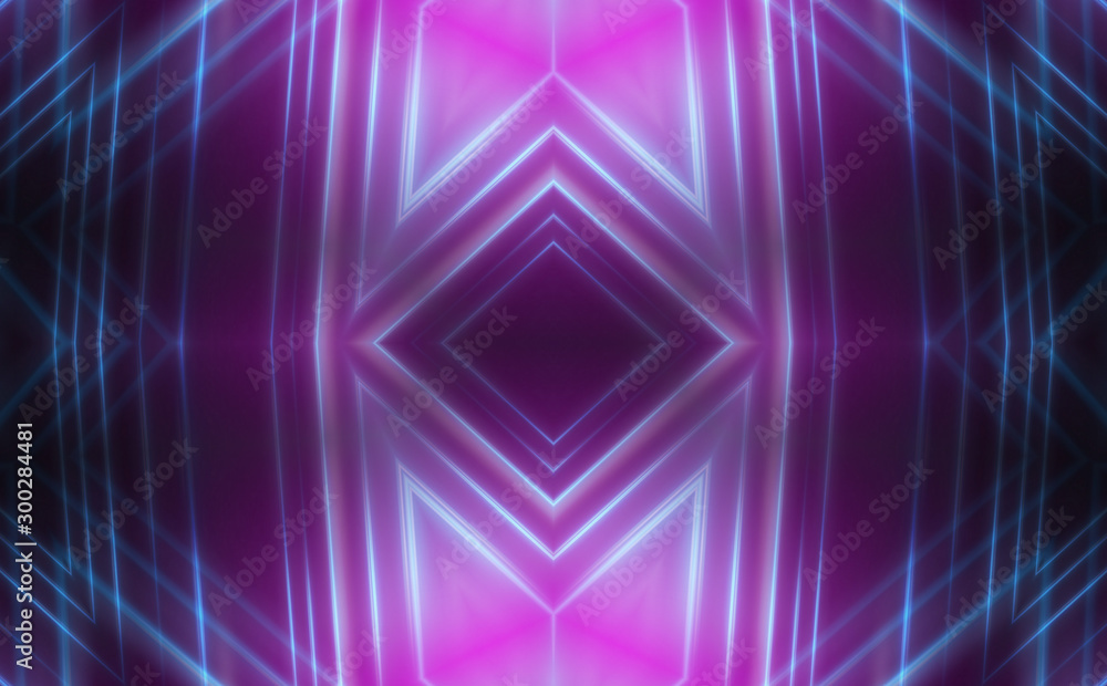 Dark abstract futuristic background. Neon lines glow. Neon lines, shapes. Multi-colored glow, blurry lights, bokeh. Empty stage background Dark abstract futuristic background. Neon lines glow. Neon lines, shapes. Multi-colored glow, blurry lights, bokeh. Empty stage background
