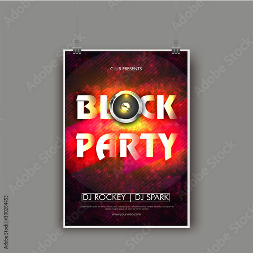 Abstract Party celebration Template, Banner or Flyer. photo