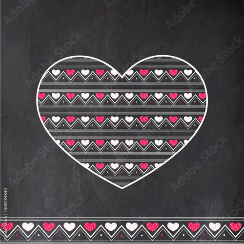 Hearts for Happy Valentine's Day celebration.