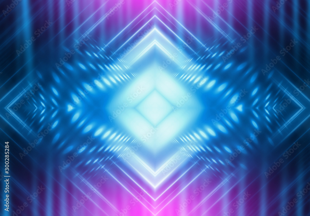 Dark abstract futuristic background. Neon lines glow. Neon lines, shapes. Multi-colored glow, blurry lights, bokeh. Empty stage background Dark abstract futuristic background. Neon lines glow. Neon lines, shapes. Multi-colored glow, blurry lights, bokeh. Empty stage background