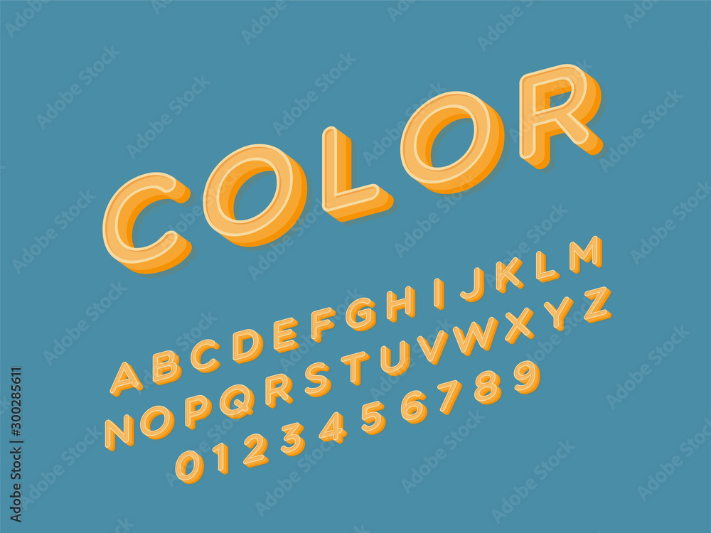 Retro font and alphabet. Stock vector illustration Retro font and alphabet. Stock vector illustration