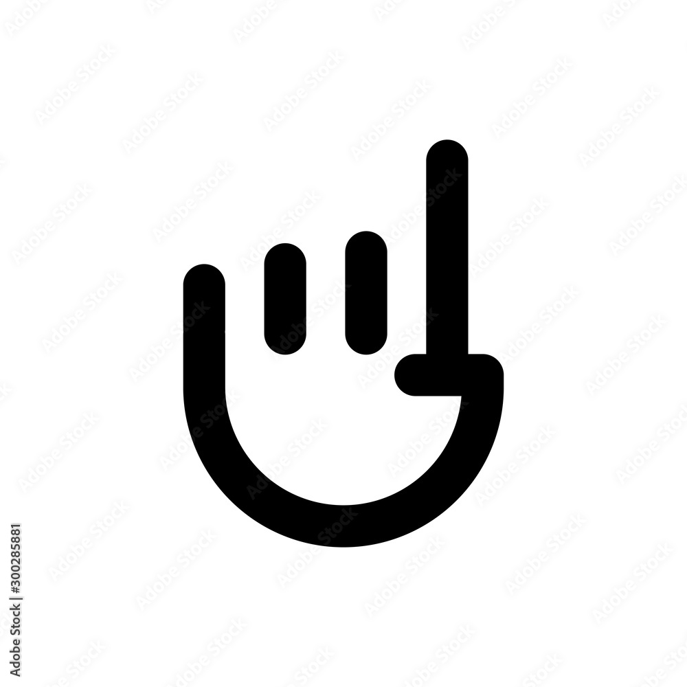 Gesture hands attention. The index finger upwards. Showing direction, selection. vector illustration Gesture hands attention. The index finger upwards. Showing direction, selection. vector illustration