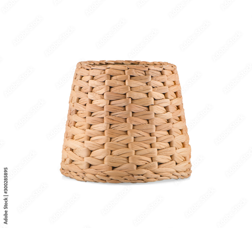 wicker clothes basket on white background wicker clothes basket on white background