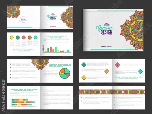 Twelve Pages Creative Business Brochure Set.