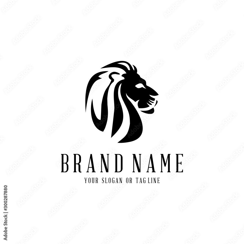 lion logo design vector template white background lion logo design vector template white background