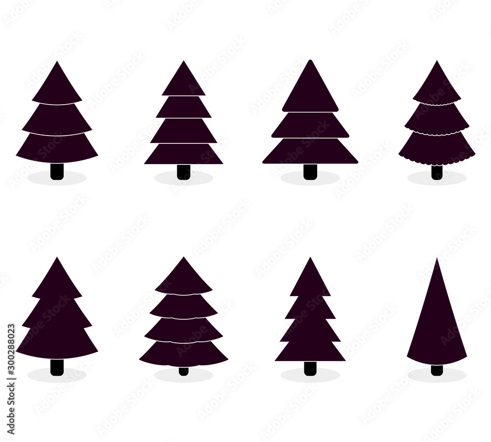Obraz premium Xmas tree black white color to holiday design
