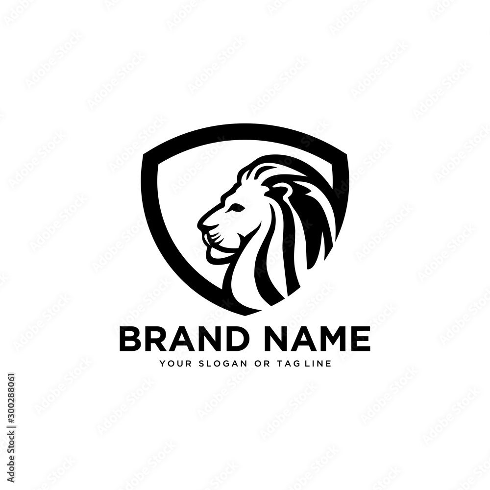 lion logo design vector template white background lion logo design vector template white background