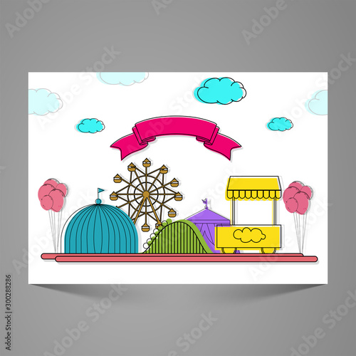 Illustration of Kids Carnival design.