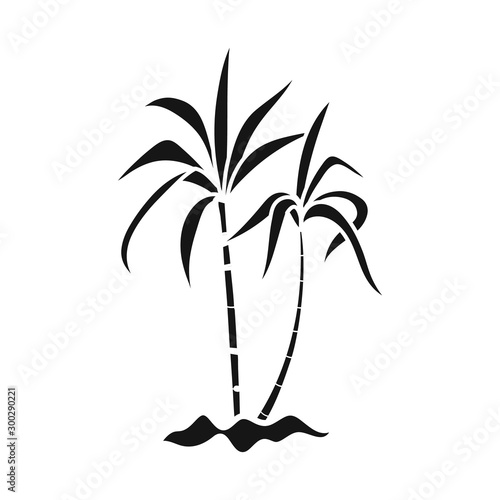 Vector illustration of tree and cane icon. Web element of tree and foliage vector icon for stock.