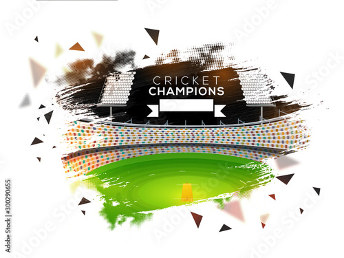 Cricket Stadium background with abstract effects.