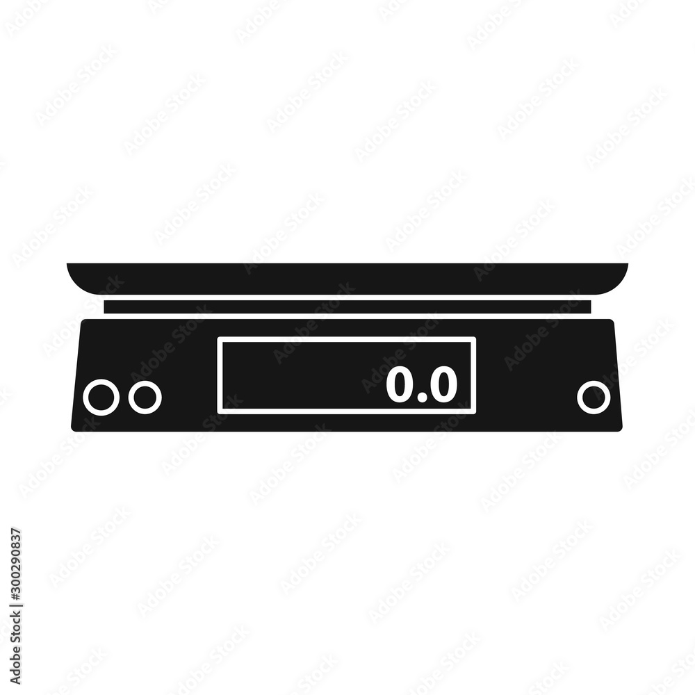 Vector design of scale and kitchen logo. Graphic of scale and machine vector icon for stock. Vector design of scale and kitchen logo. Graphic of scale and machine vector icon for stock.