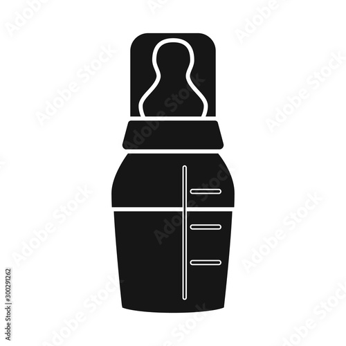 Isolated object of nipple and bottle symbol. Graphic of nipple and milk stock symbol for web.