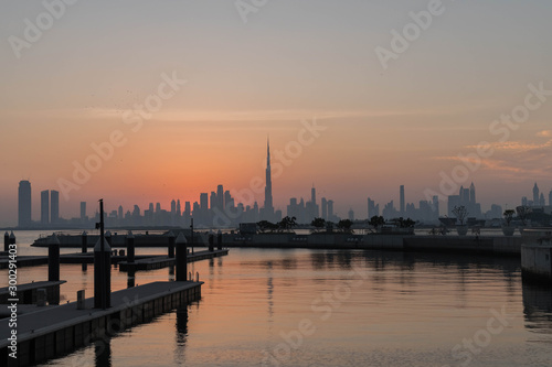 Waterfront view of Dubai Downtown Skyscrapers © Abrar