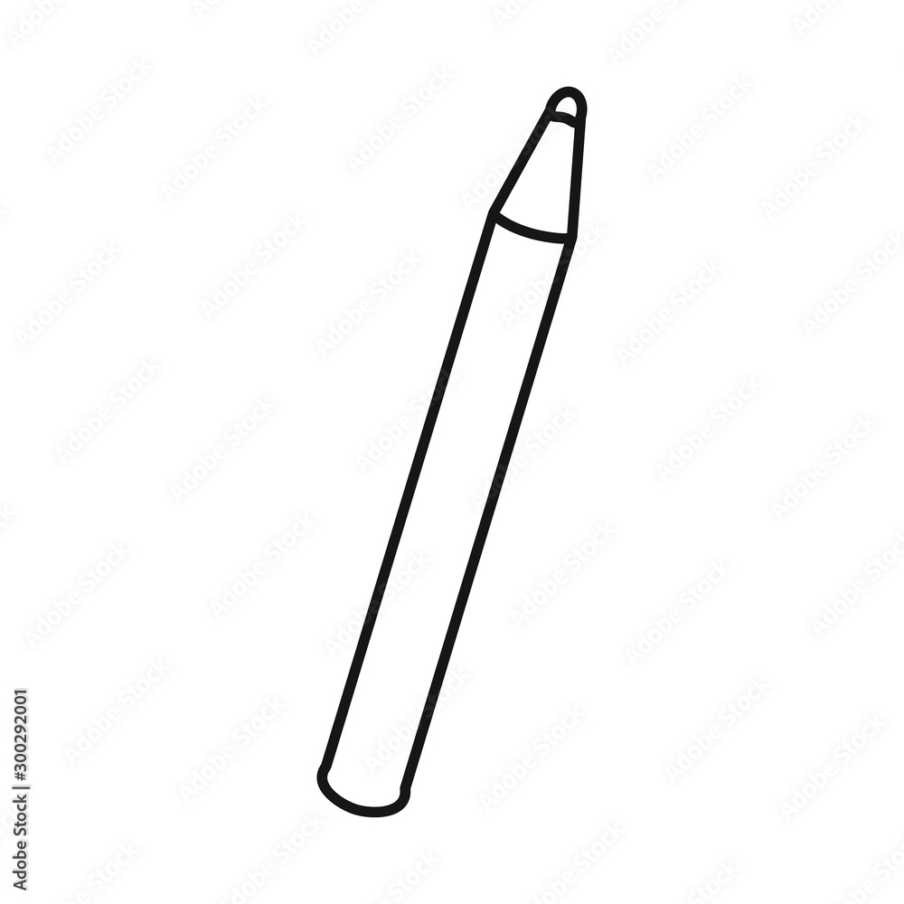 Vector design of eyeliner and pencil symbol. Graphic of eyeliner and contour vector icon for stock. Vector design of eyeliner and pencil symbol. Graphic of eyeliner and contour vector icon for stock.