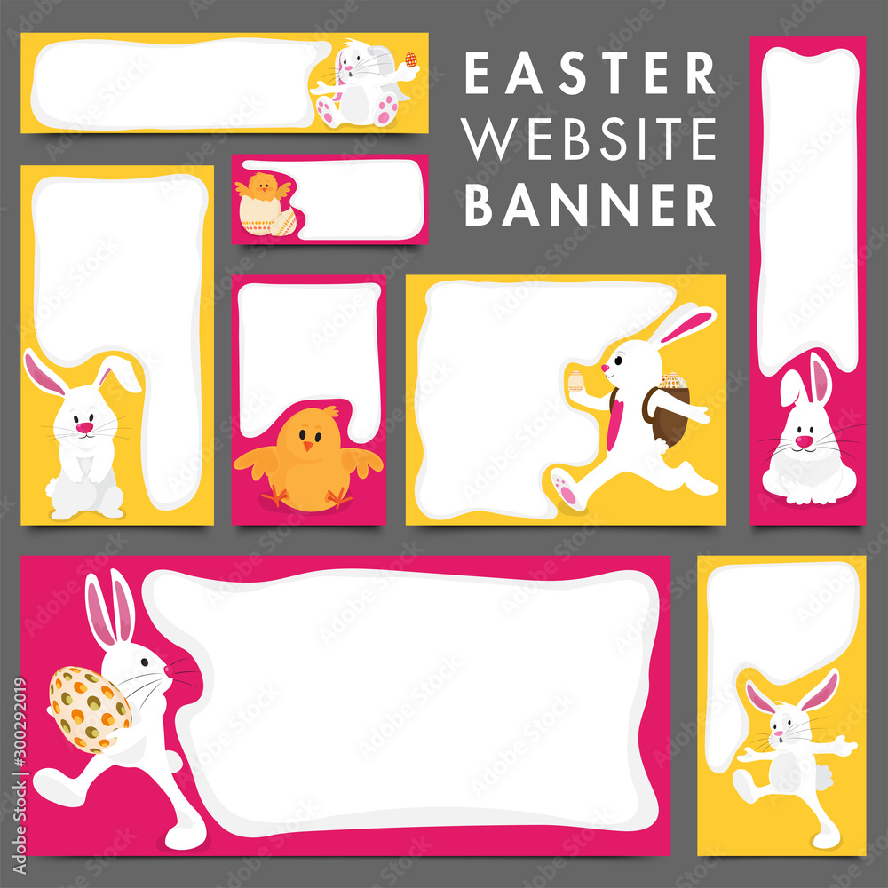 Fototapeta premium Social Medial Banner for Easter Celebrations.