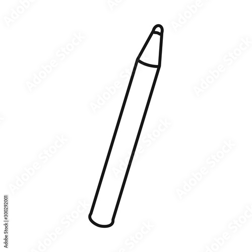 Vector design of eyeliner and pencil symbol. Graphic of eyeliner and contour vector icon for stock.