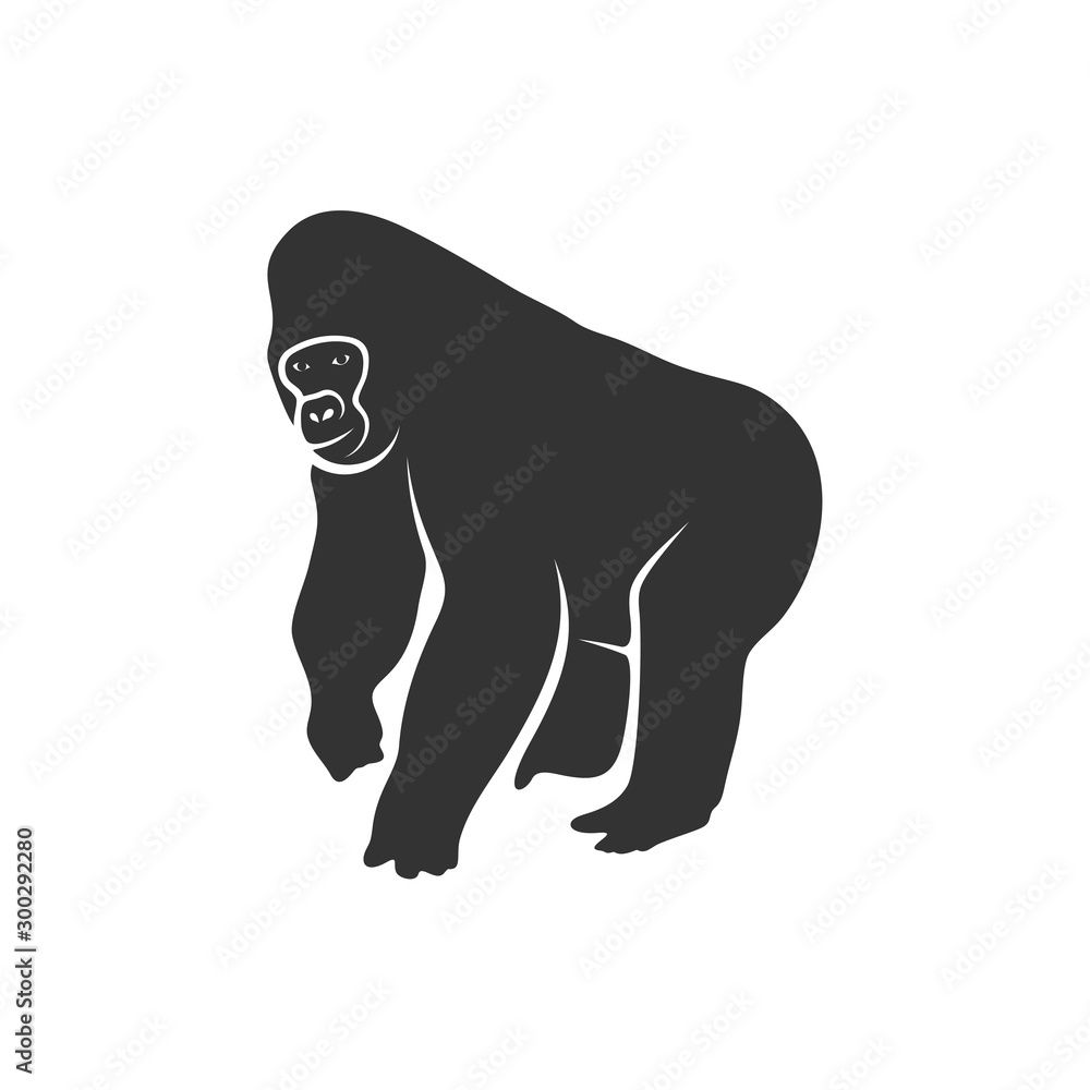 Gorilla Logo Design Vector. King kong logo Template Gorilla Logo Design Vector. King kong logo Template