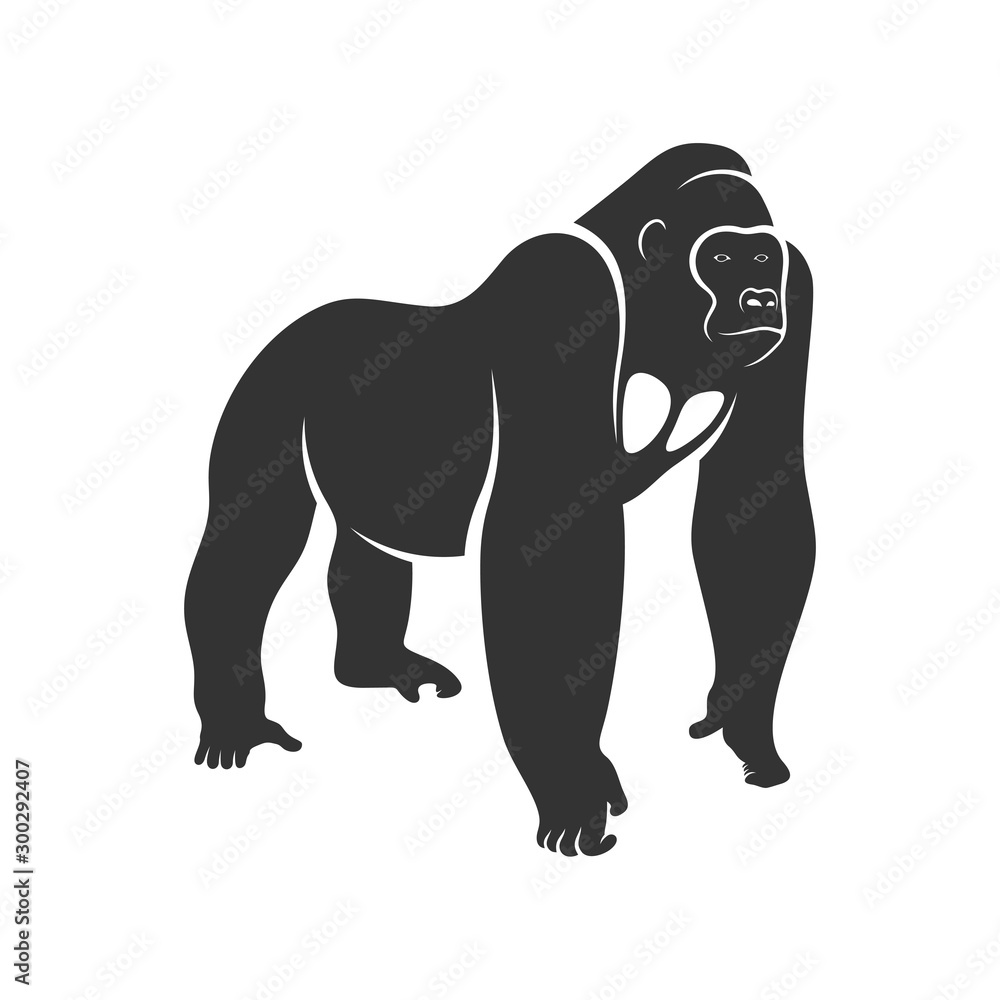 Gorilla Logo Design Vector. King kong logo Template Gorilla Logo Design Vector. King kong logo Template