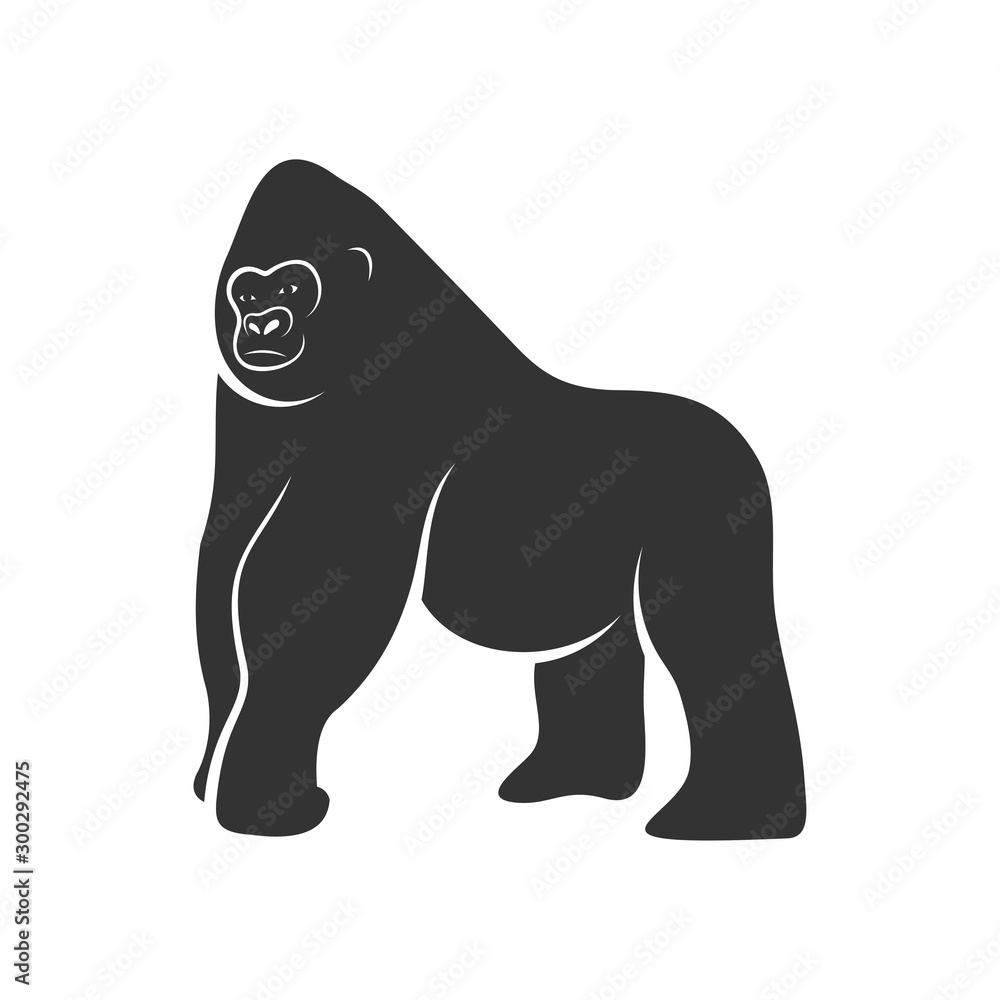 Gorilla Logo Design Vector. King kong logo Template Gorilla Logo Design Vector. King kong logo Template