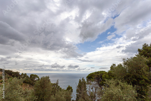 Cloudy sky over Mallorca