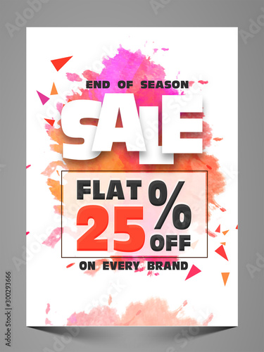 End of Season Sale Flyer, Banner, Template or Poster.