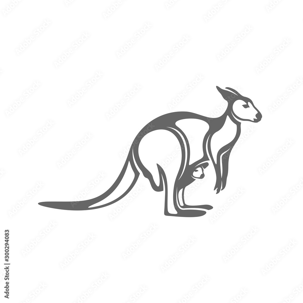 Kangaroo Logo Design Vector. Kangaroo logo Template Kangaroo Logo Design Vector. Kangaroo logo Template