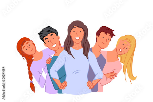 Togetherness, friendship, unity concept