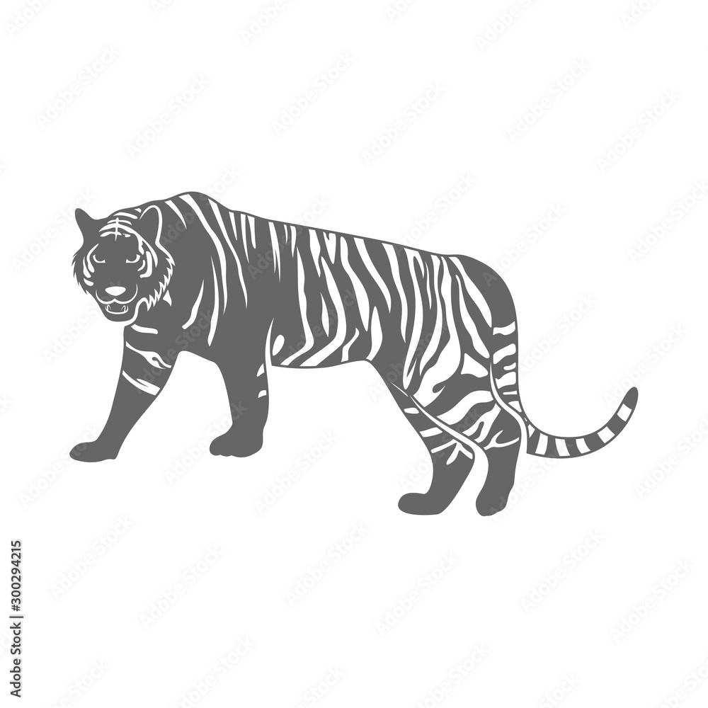 Obraz premium Tiger Logo Design Vector. Tiger logo Template