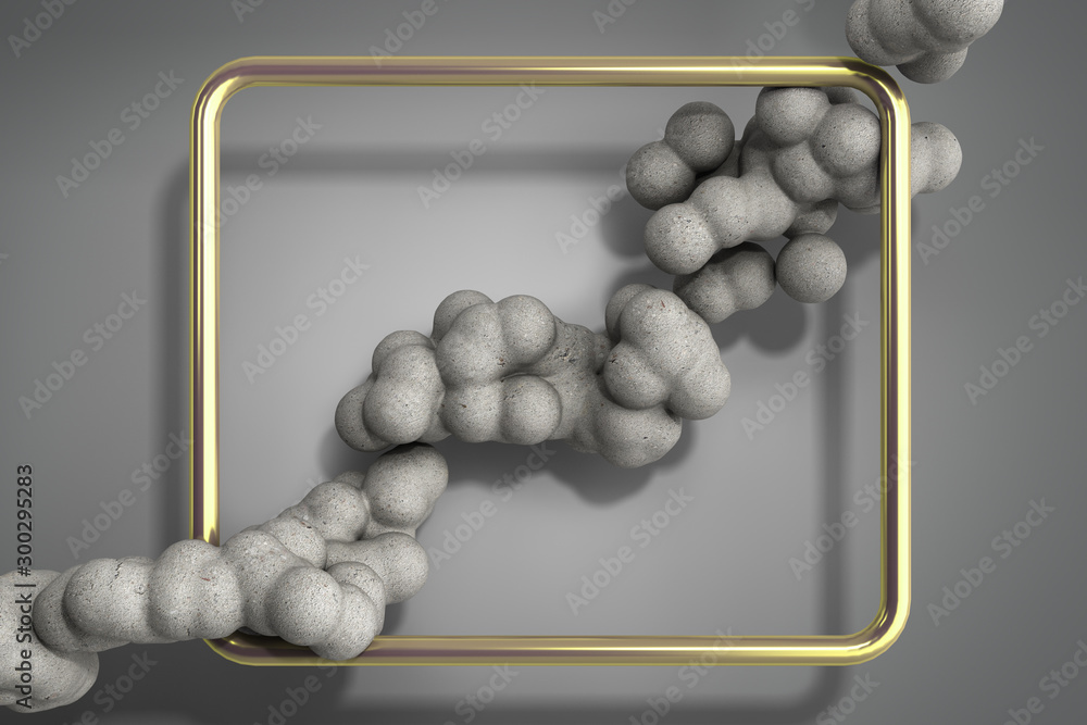 abstract light color frame as background with soft beton balls 3d render image on grey gradient abstract light color frame as background with soft beton balls 3d render image on grey gradient