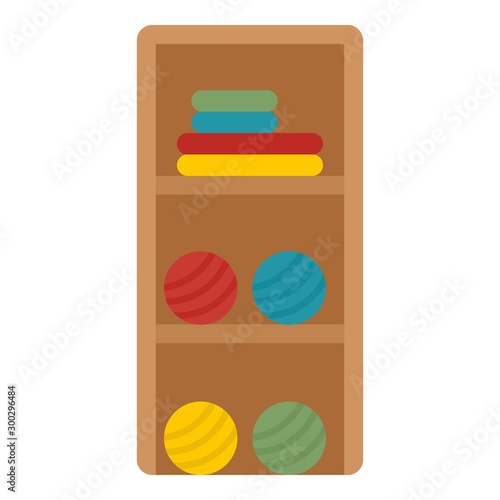 Atelier sewing rack icon. Flat illustration of atelier sewing rack vector icon for web design