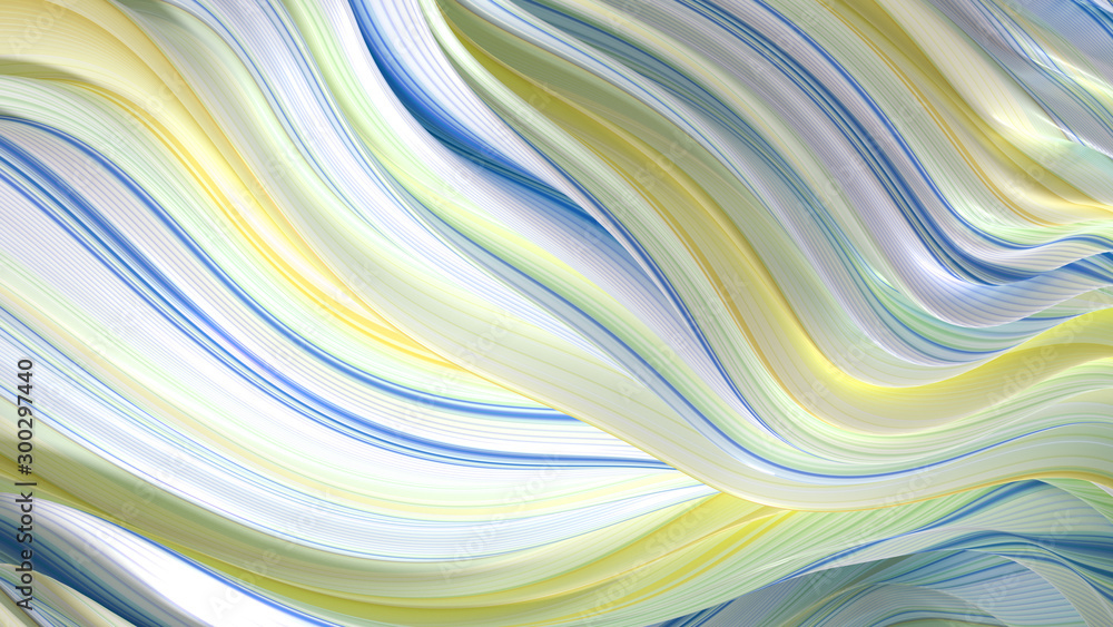Fototapeta premium Elegant colored background with lines. 3d illustration, 3d rendering.
