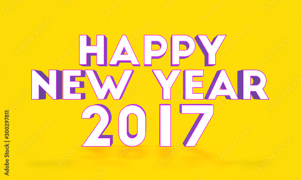 Greeting Card for New Year 2017 celebration.