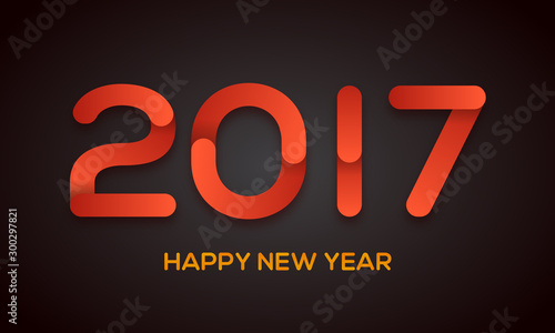 Creative Text 2017 for New Year celebration.