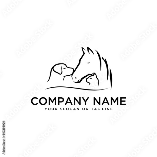 logo design Horse Dog Cat vector template