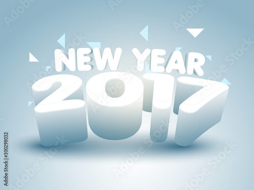 Stylish Text 2017 for New Year Celebration.