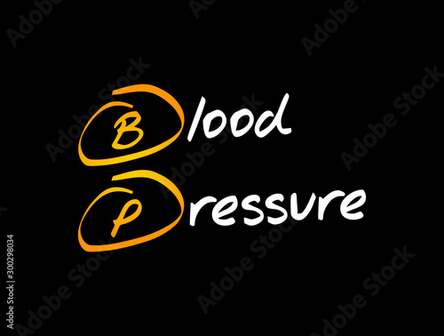 BP - Blood Pressure acronym, concept background