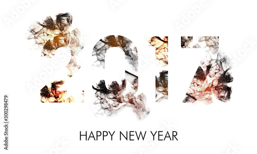 Creative abstract text 2017 for New Year.