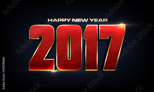 Greeting Card for New Year 2017 celebration.