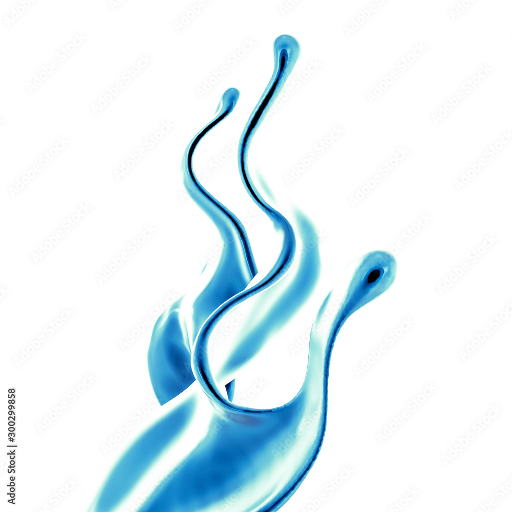 Obraz premium Splash fluid. 3d illustration, 3d rendering.