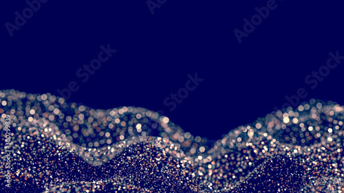 Luxury glitter background. 3d illustration, 3d rendering. © Pierell