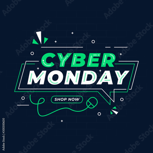 Cyber monday sale poster background vector