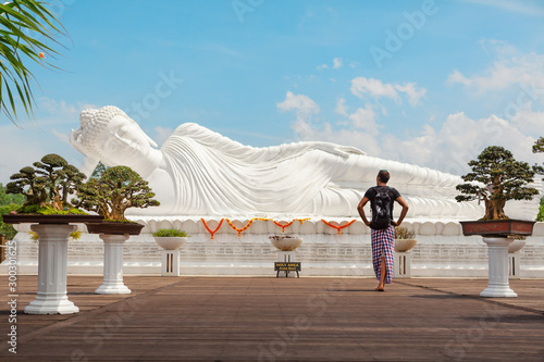 Obraz na plátně Young man travel in Bali, Indonesia