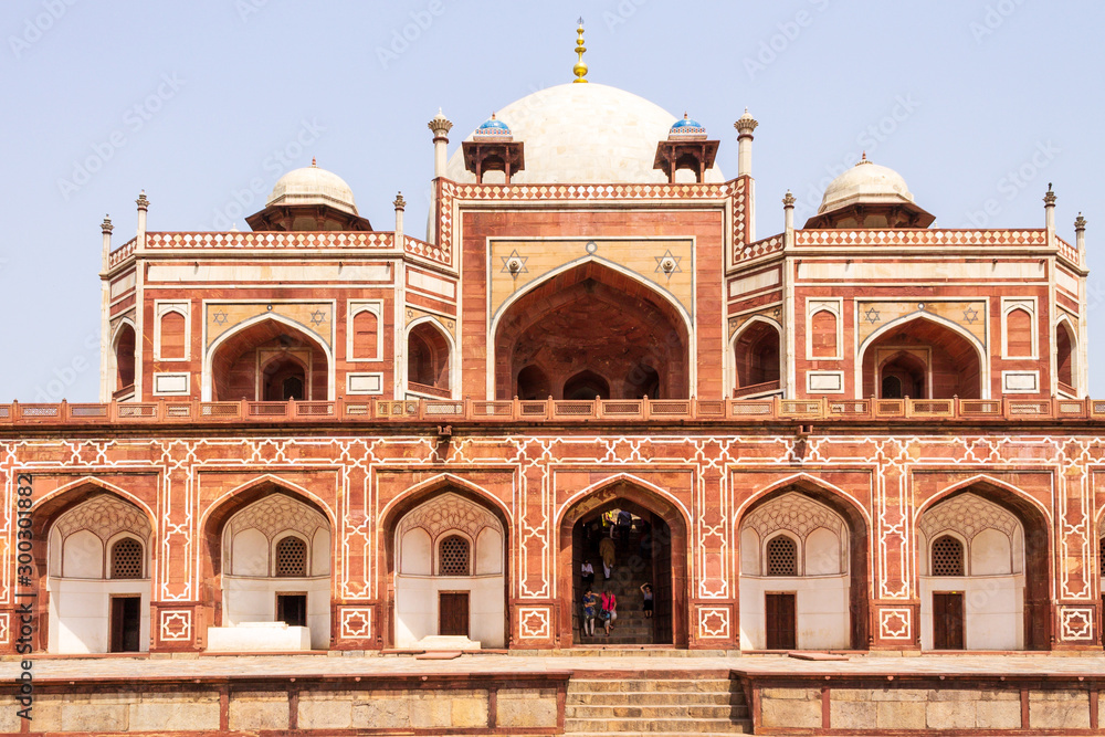 Details of Central Entrance of Humayun Tomb Complex. UNESCO World Heritage in Delhi, India. Asia.
