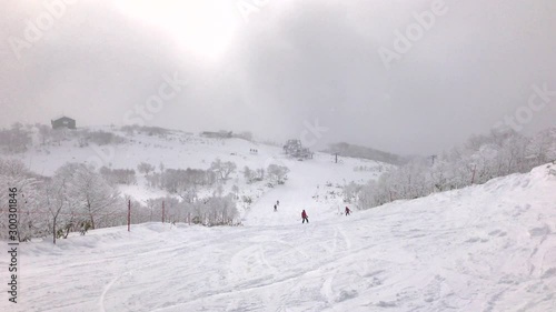 Hokkaido-Japan, circa : ground of skiing in Niseko Ski Resort, Hokkaido, Japan photo