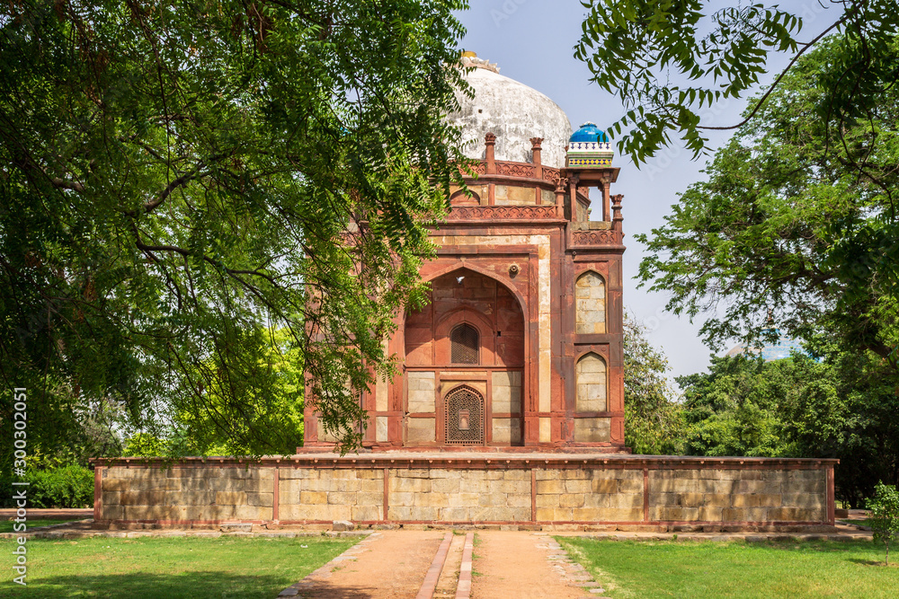View on Barber's Tomb, side Building of Humayun Tomb Complex. UNESCO World Heritage in Delhi, India. Asia.
